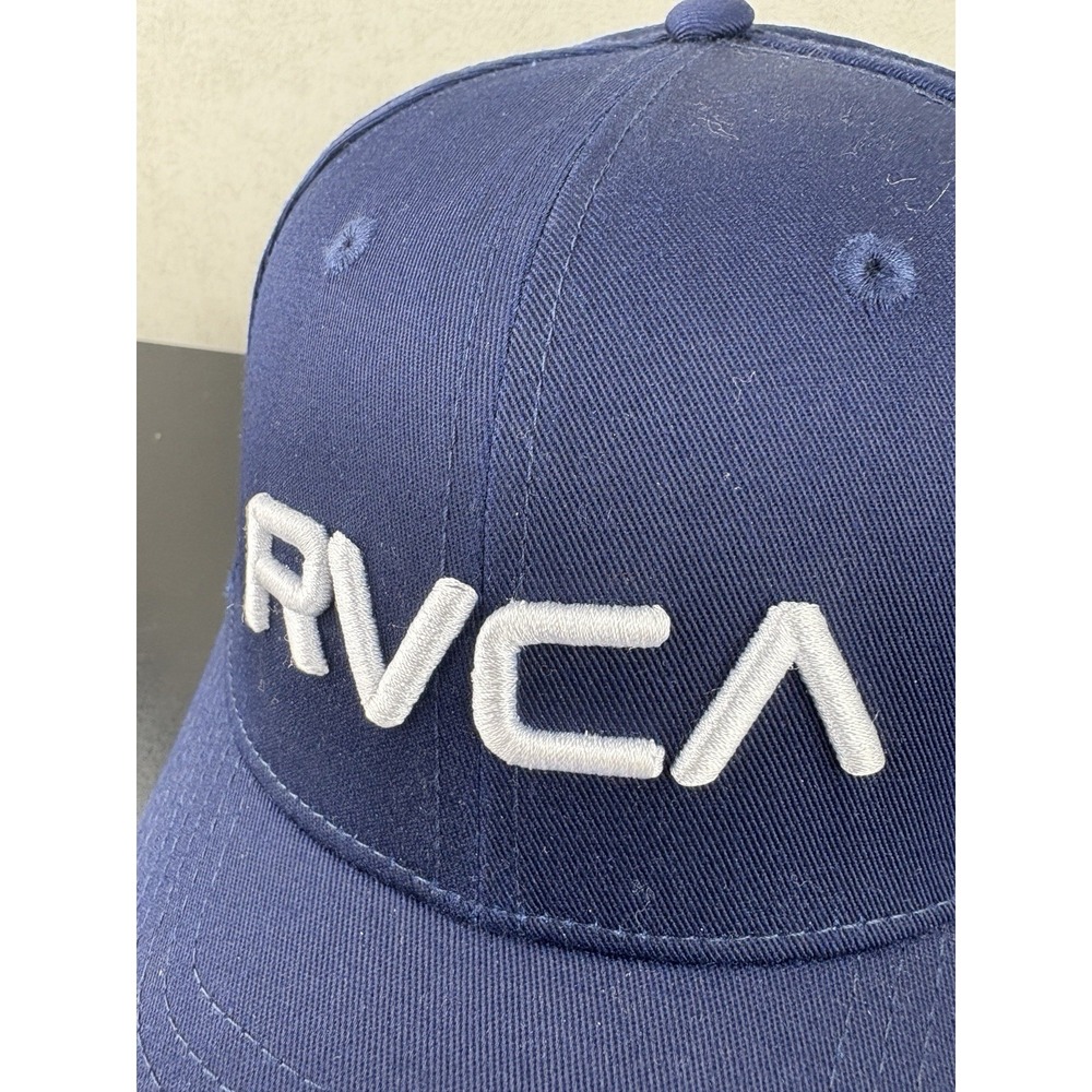 RVCA Hookie Snapback Hat One Size Navy Blue NWT - Picture 2 of 8